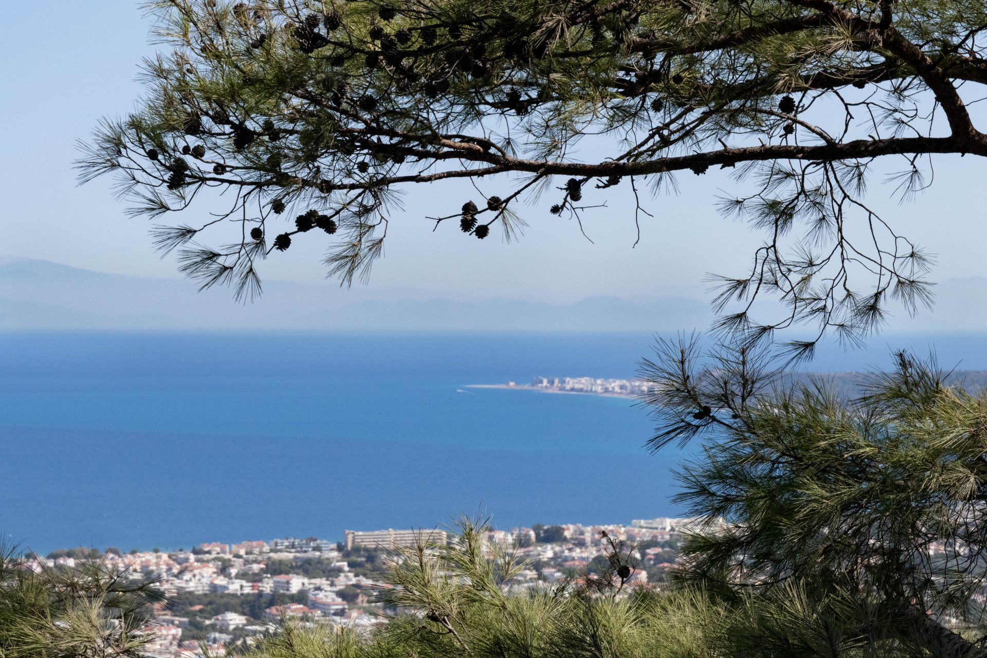 View from Filerimos Mountain in Rhodes